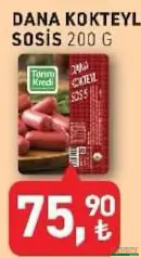 TARIM KREDİ DANA KOKTEYL SOSİS 200 G fiyat ve kampanya bilgisi